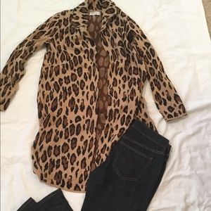 Leopard Print Cardigan/Duster & Jeans
